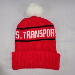 Arnold Bros Transport Vintage Toque Knit Winter Hat PomPom Semi Truck Trucker